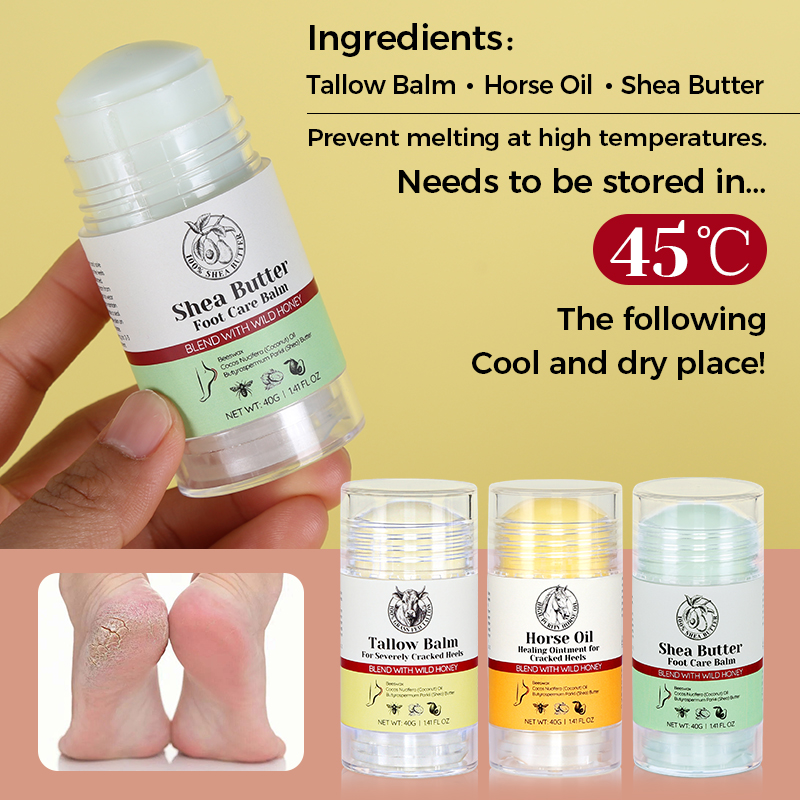 Beeswax Dead Skin Foot Callus Remover Foot Cream Care Stick Cracked Heel Repair Whipped Beef Tallow for Dry Feet